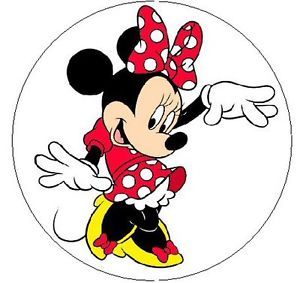 Minnie Mouse in Red Dress 1" Sticker Seal Labels