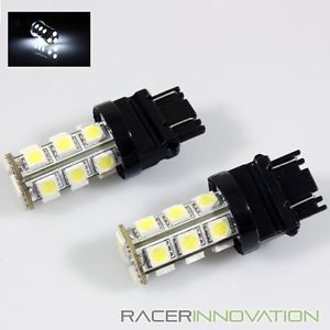 2X 18 5050 SMD LED Light Bulbs White Turn Signal Tail Lamp Side Marker 3157 4057