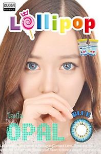 New Dueba Lollipop Opal Blue Colored Contact Lenses Free Case Contacts Lenses