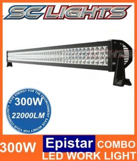 300W LED Work Light Bar Lamp Spot Flood Combobeam Offroad Jeep 4WD 120W240W
