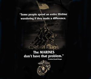 US Marine Corps Ronald Reagan Quote T Shirt USMC Iwo Jima Memorial 3X Large