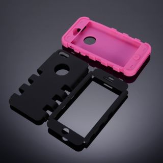 Colorful Heavy Duty Hybrid Rugged Cover Hard Case for iPhone 5c C Stylus Film