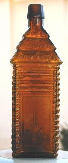 S T Drakes 1860 Plantation x Bitters Medicine Bottle Golden Amber Antique Vtg