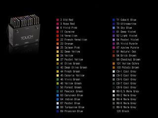 Shinhan Art's New Touch Twin Marker Brilliant 48 Colors Set Dual Point Marker