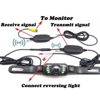 7" Car Sun Visor Monitor Wireless 7LEDS IR Night Reversing Backup Camera System