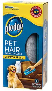 Pledge Pet Hair Fabric Sweeper Dog Cat Lint Roller Remover Empty Reuse New