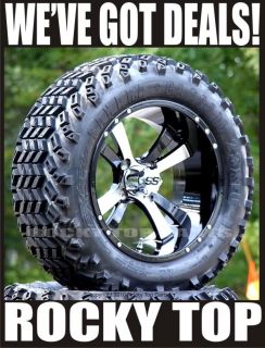 New 14" Twister Golf Cart Wheels and 23 10 14 Sahara Classic All Terrain Tires