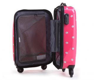 Fashion Girl Luggage Suitcase Trolley Bag Rolling Wheel with Polka Dot Red 20"
