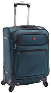 Wenger SwissGear Luggage 21" Spinner Upright Wheeled Carry on Bag Teal Blue