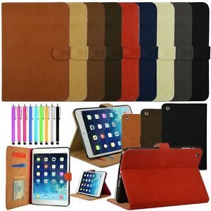 Magnetic PU Leather Smart Case Wallet Card Holder for Apple iPad Mini 2 Retina