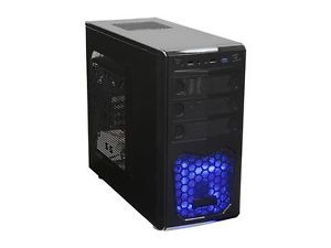 Xion XON 560 MATX ITX Meshed Mini Tower Case USB 3 0 Black Blue LED