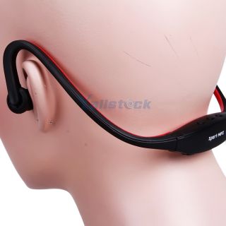 New Sport Media Handsfree Headset  Player Build in USB TF Card Reader Red