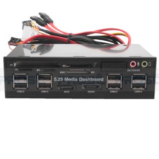 5 25" Dashboard Media Front Panel Audio Card Reader USB2 0 I055