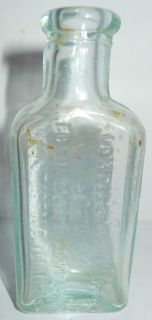 Antique Miniature Caldwell's Syrup Pepsin Medicine Bottle Monticello Illinois