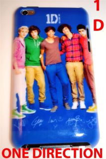 One Direction Blue 1D iPod Touch 4 Plastic Back Case Cover 1D Band Members
