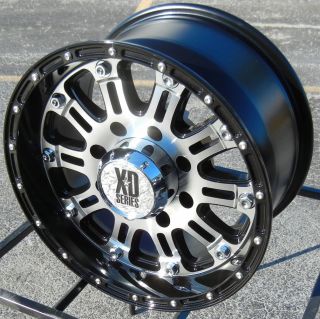 17" Black Machined XD Hoss Wheels Rims Chevy Tahoe Suburban GMC Sierra Silverado
