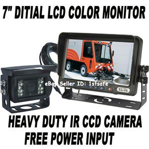 7" Monitor Rear View Backup Camera System for Excavator