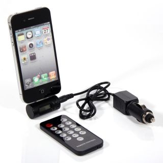 New Wireless FM Radio Transmitter Car Charger w Remote for iPod Touch 4 4th Gen