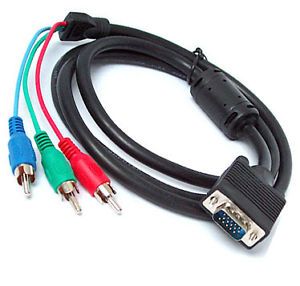 PC Computer LCD Monitor VGA 15 Pin Cable to RGB AV Cord
