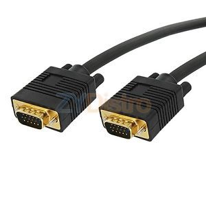 6ft 15 Pin SVGA Super VGA Monitor Male to Male Cable Cord for PC TV 6 Feet