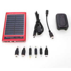 2600mAh Emergency Solar Charger Power Supply for MP Mobile Cell Phone Camera Red