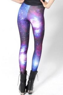 Ladies Multicolored Galaxy Printed Stretchy Tights Jeans Leggings Pants 79112