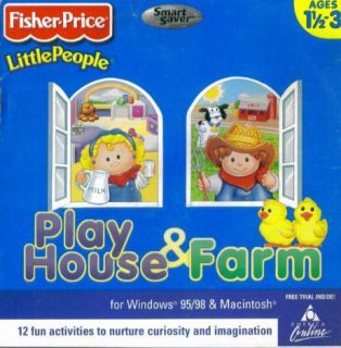 Fisher Price Little People Play House Farm PC Mac CD Learn Animals Farming