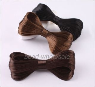New Style Synthetic Hairpiece Bowknot Clip in Hair Extensions Hair Pin
