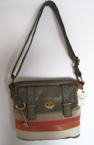 Details about Fossil Womens Quinn Multicolored Leather Foldover Hobo