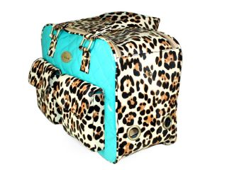 New Petcare Leopard Print Pet Small Dog Cat Bag Carrier Tote Blue