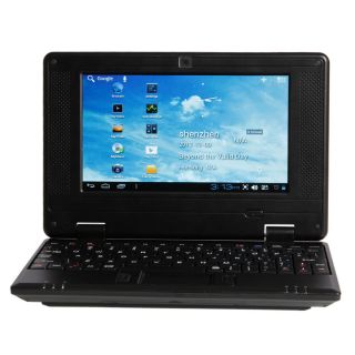 4GB 7" Android 4 0 WiFi Digital Widescreen Networking Mini Laptop Notebook Black