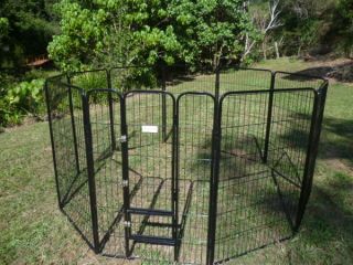 Extratall LARGE10 x Panel Pet Dog Exercise Pen Run Enclosure Portable Crate Cage
