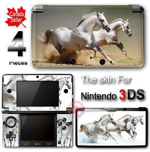 Horse White Wild Arts Skin Vinyl Sticker Decal Cover for Nintendo 3DS