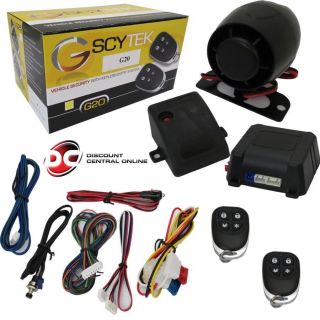 Scytek G20 Car Alarm Security System with Keyless Entry Two 4 Button Remotes