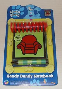 Orig 1998 Steve's Blues Clues Handy Dandy Notebook w Crayon Version 1 ...