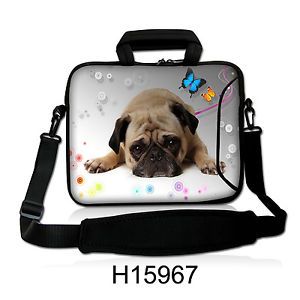 Cute Dog Design 17"17 3" 17 4" Laptop Notebook Shoulder Bag Handle Carrying Case
