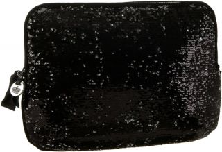 New Juicy Couture Black Glittery Sequin Computer Laptop Sleeve Case Bag Wallet