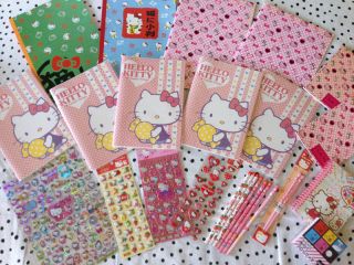 Hello Kitty Stationary Lot Notebooks Stickers More Set
