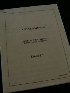 Tanning Bed Manual Suntanna Wolff System SW 28 TB Install Operating Manual VGC