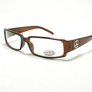 Peace Design Chic Sexy Optical Eyeglass Frame for Womens Clear Lens Brown