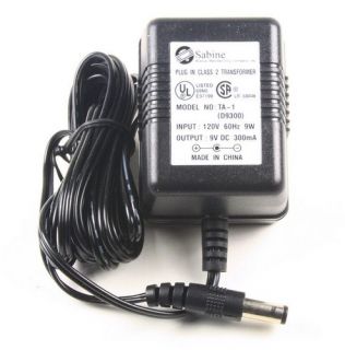 TA 1 U 9V 120V to 9 Volt DC Power Adapter for Sabine Tuners and Metronomes