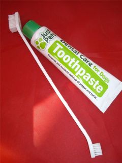 Choice of Dog Mint Toothpaste or Extra Long Toothbrush Set Dental Care Puppy Pet