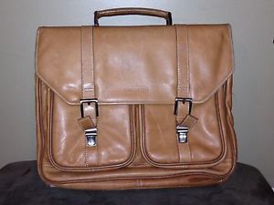 Kenneth Cole Briefcase Laptop Business Notebook Carrying Case Natural Tan Used 023572449855