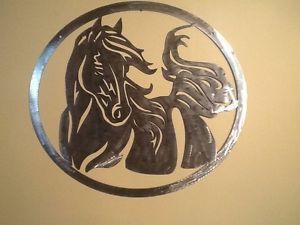 CNC Plasma Cut "Horse Head Sign"' Heavy 14g Fit's in Flat Rate enV