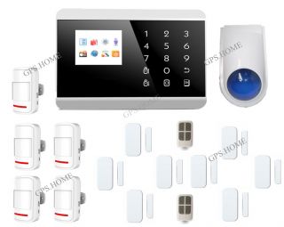 Touch Keypad Quad Band GSM PSTN LCD Wireless Home Security Burglar Alarm System