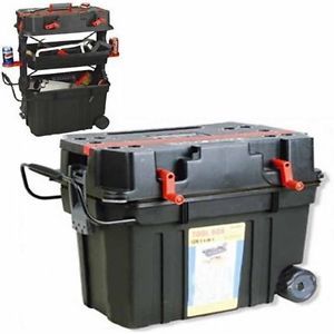 New Large 24" Mobile Portable Tool Box Tray Wheels Workshop Storage Tools