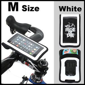 New Bike Bicycle Smart Phone Mount Samsung Galaxy iPhone Holder Cycling White