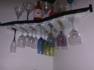 18 Wine Glass Bottle Stemware Wall Mount Rack Holder