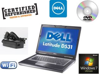 1 Cheap Dell Latitude D531 Laptop Notebook PC Computer Windows 7 CD DVD Burner