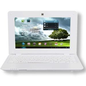 10"Cheap Ultra Slim Laptop Netbook WM8850 1 2GHz Android4 Camera HDMI WiFi White